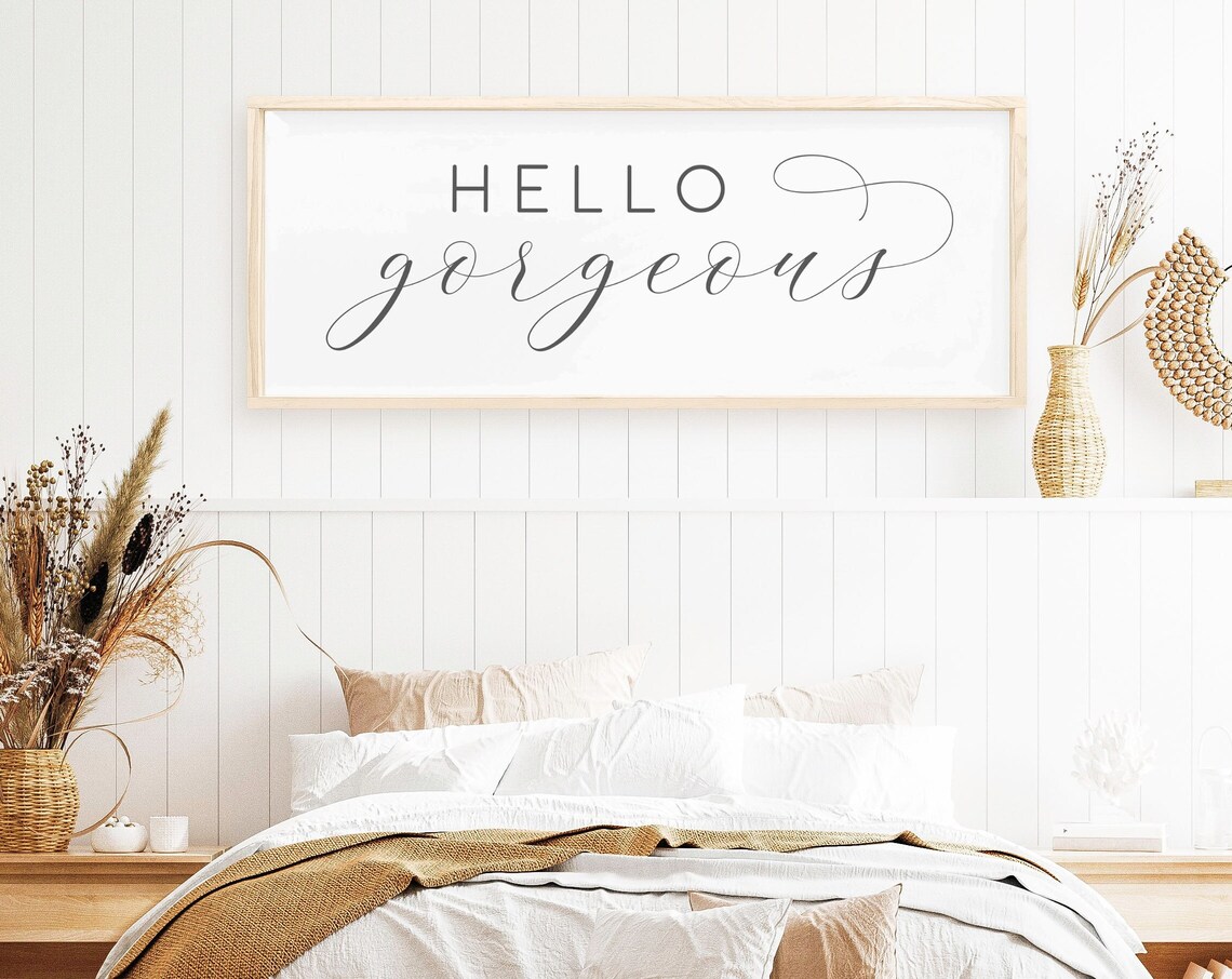 Hello Gorgeous Inspirational Quote Wall Art Print