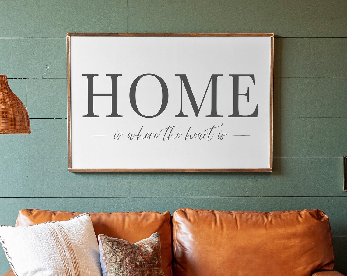 Home Is Where The Heart Is, Living Room Wall Art Print