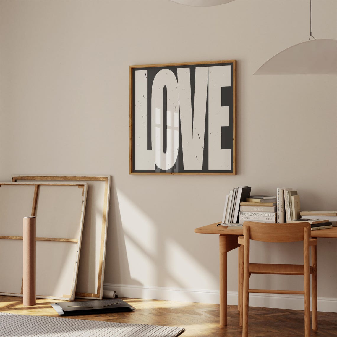 Love Bold Black And White Statement Typography Decorative Wall Poster - Image 2