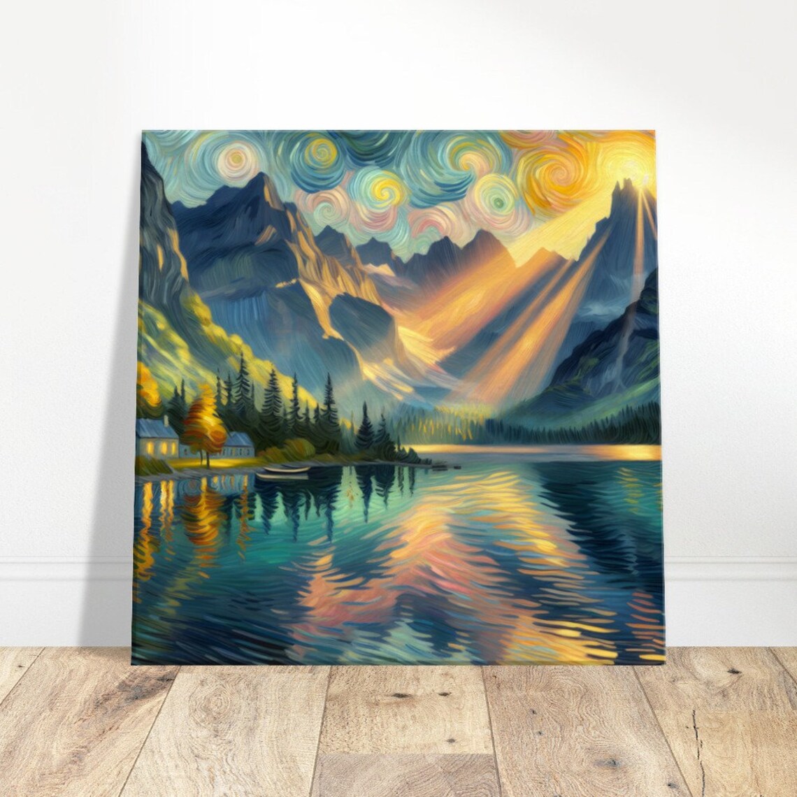 Dawn Serenity Oil Painting, Impressionism Gift - Image 3