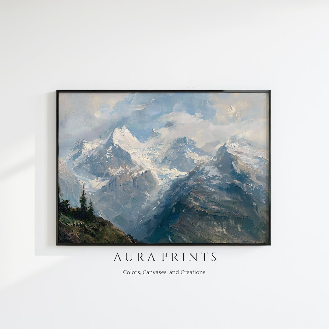 Mountain River Art Spring Landscape Wall Painting 0113