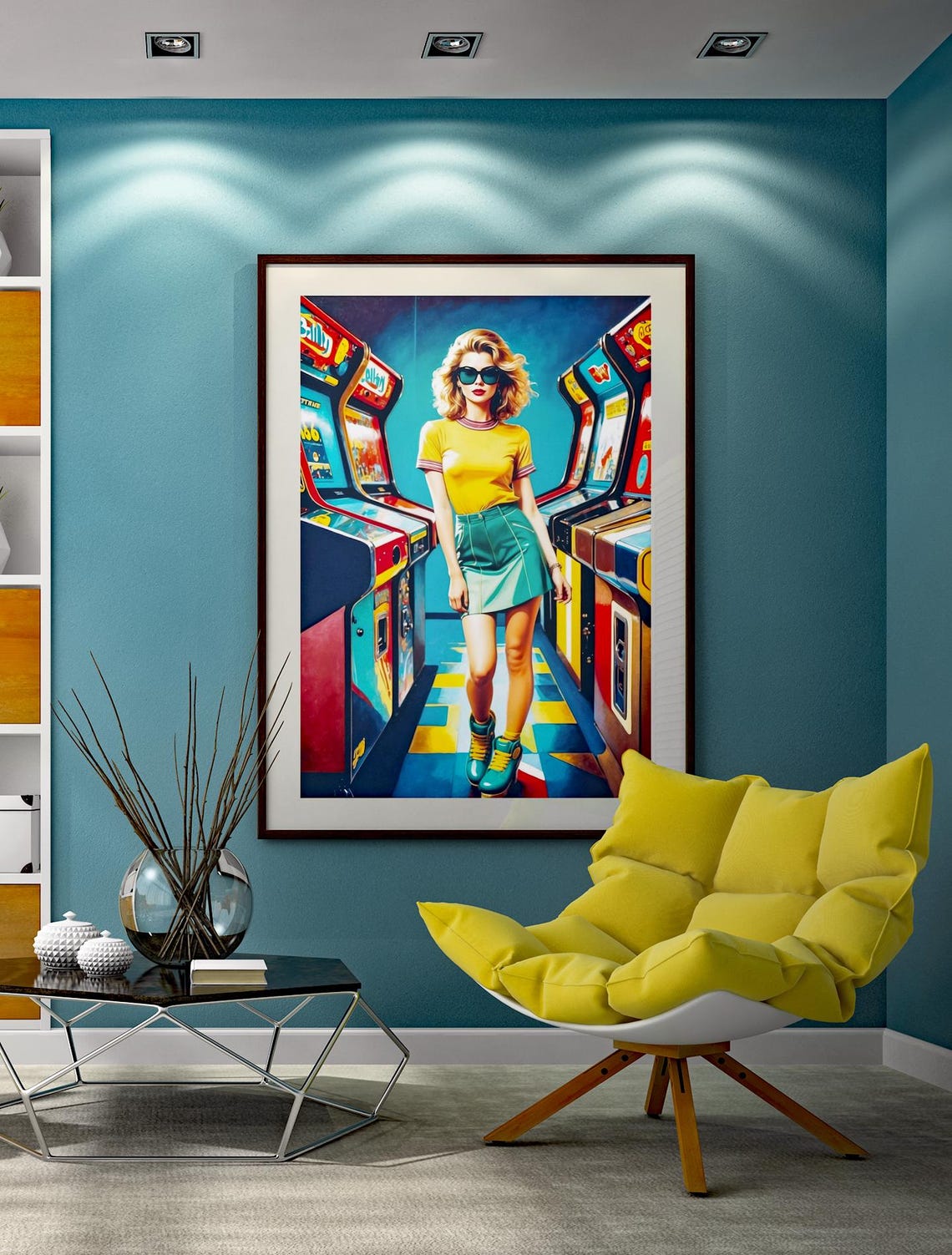 Elegant Woman, 1980s Vintage Fashion Poster - Image 4