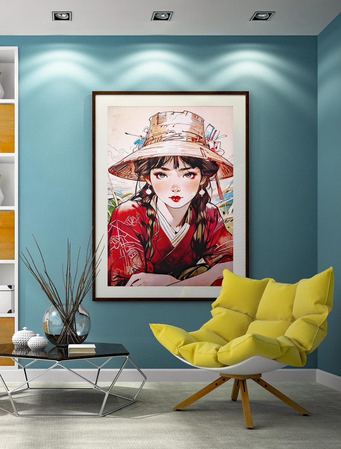 Anime Girl Retro Anime Poster, Manga Portrait - Image 4