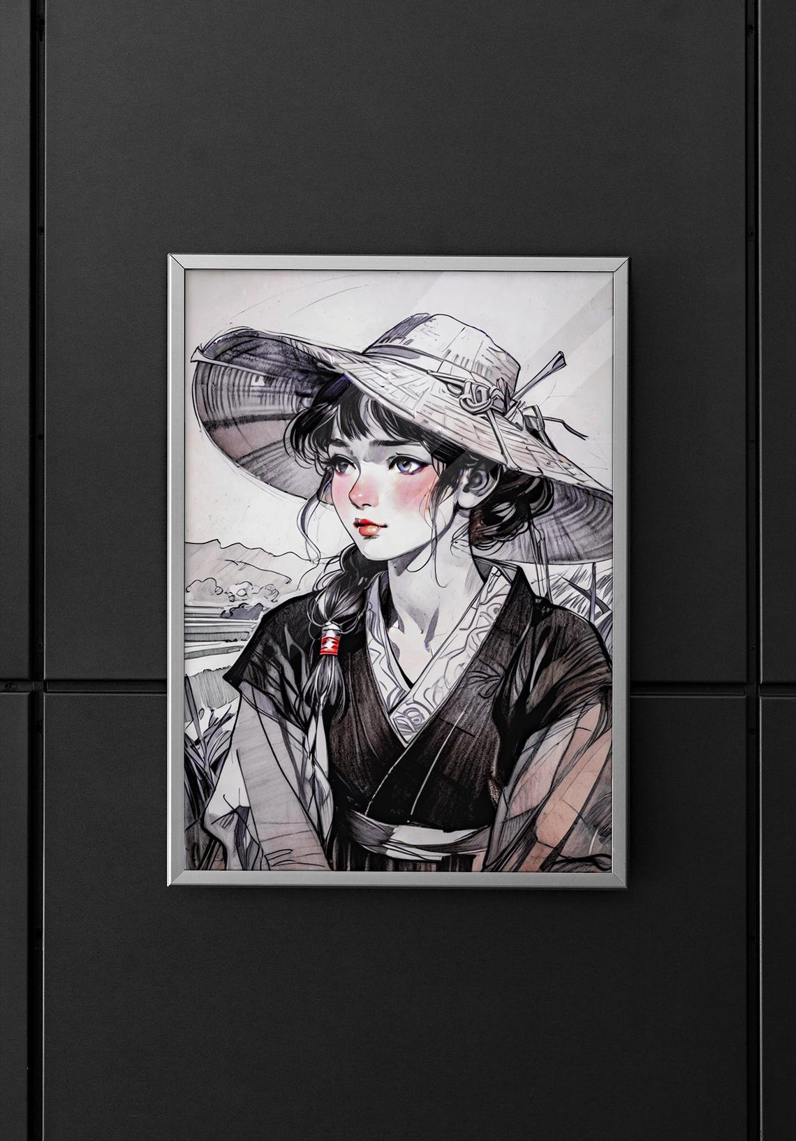 Anime Girl Poster, Retro Manga Art Print - Image 2