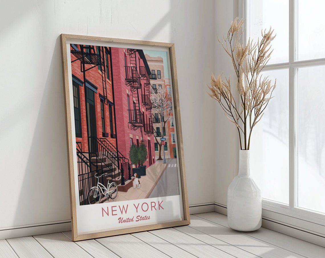 West Village New York New York Poster Greenwhich Village Poster New York Illustration New York Art Print Greenwhich Village New York