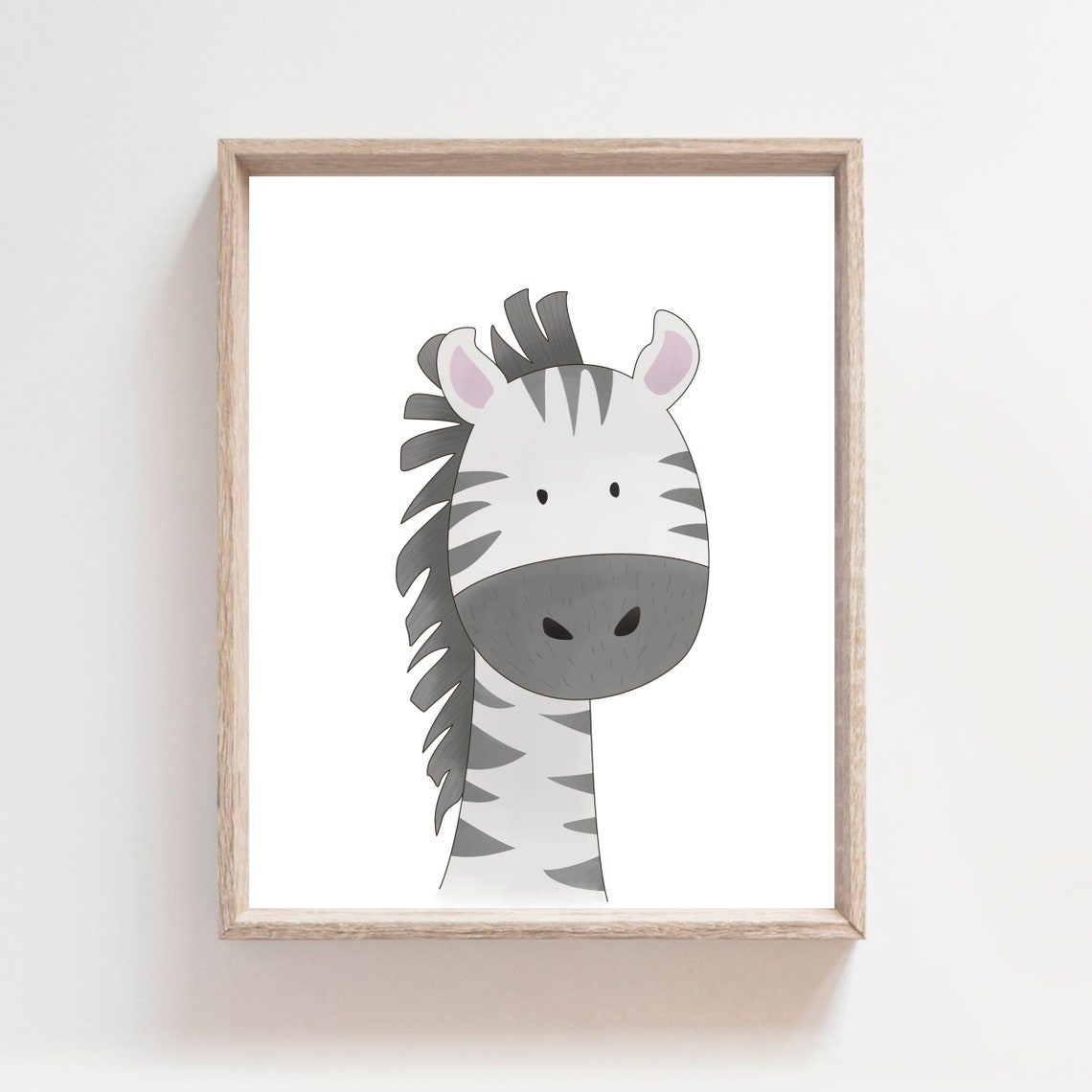 Adorable Baby Zebra Safari Animal Nursery Room Wall Decor Poster