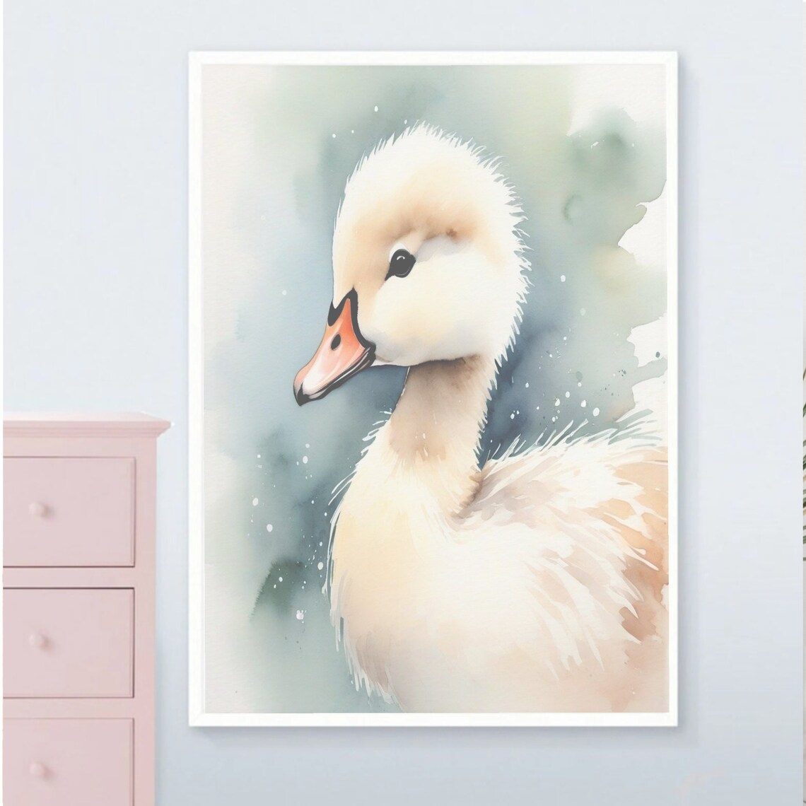 Adorable Baby Cow Watercolor Hanging Nursery Farm Decor Poster - Image 2
