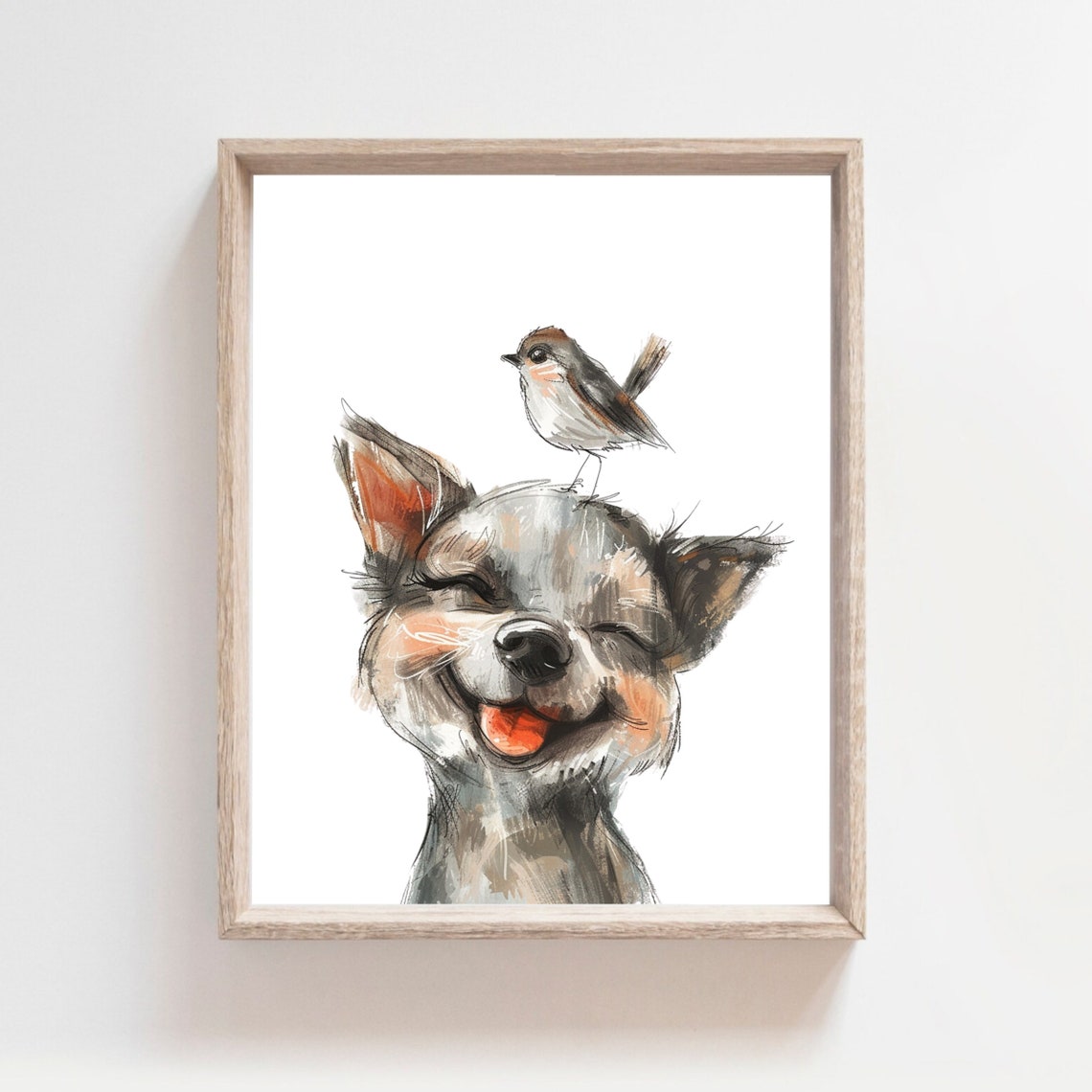 Puppy Dog Wall Art Print Dog Nursery Dog Poster Happy Puppy Art Kids Room Decor Dog Lovers Cute Puppy Puppy Art Poster Wall Art