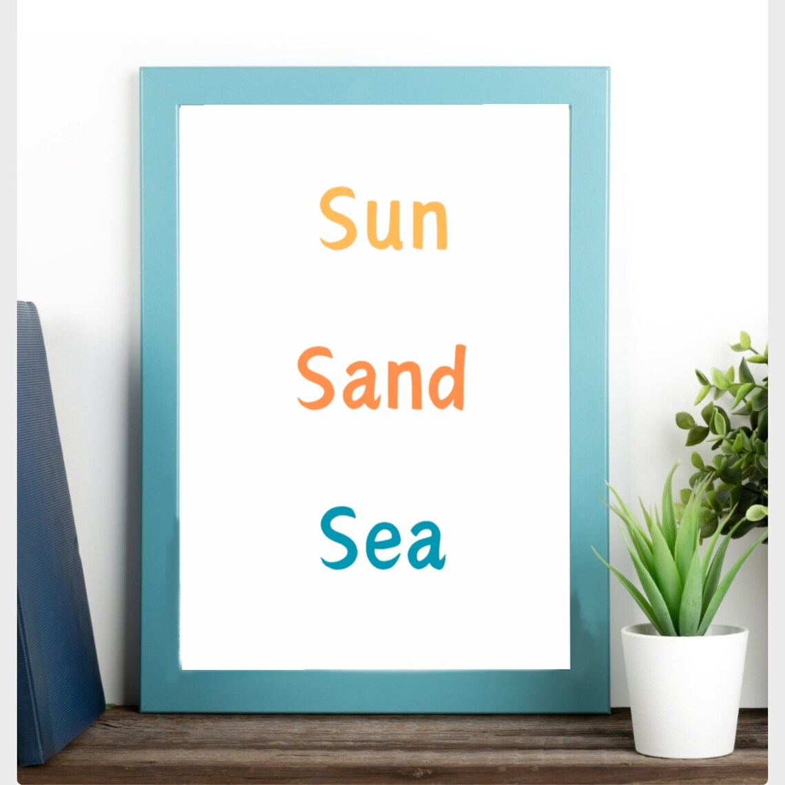 Three Watercolor Sailboats Coastal Nursery Nautical Kids Wall Poster - Image 2