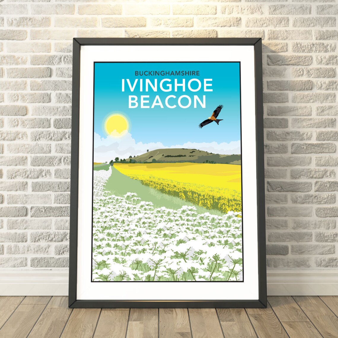 Ivinghoe Beacon Buckinghamshire Travel Poster