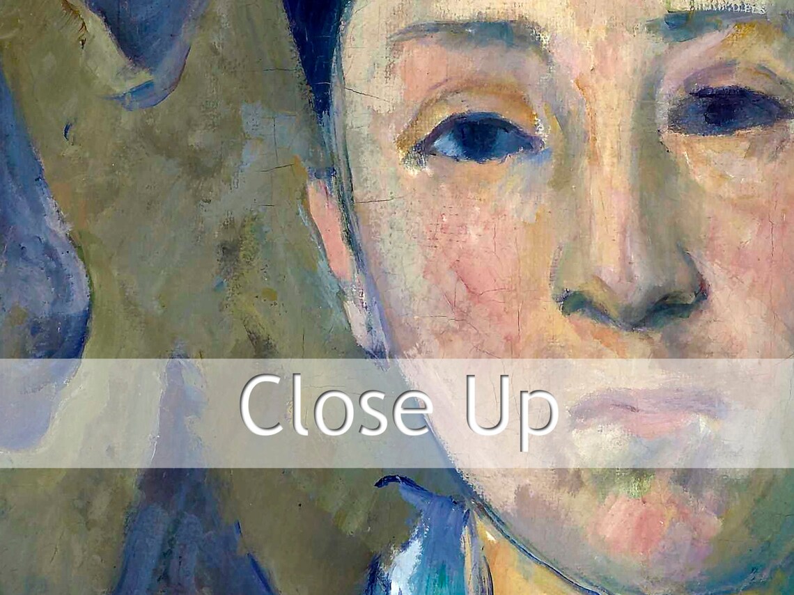 Paul Cezanne Madame Cezanne in Blue 1890 Seated Portrait Poster - Image 2