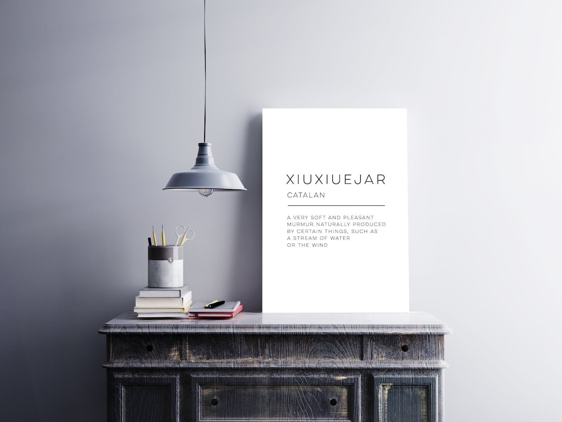Xiuxiuejar Definition Word Poster, Modern Home Decor