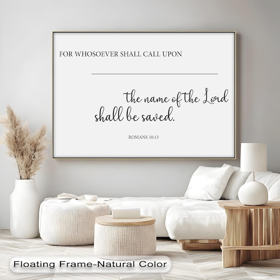Romans 1013 Bible Verse Wall Art Christian Scripture Canvas With Floating Frame Religious Quote Sign For Living Room Prayer