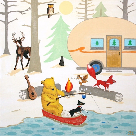 Camp Fun Print, Camping Art For Kids