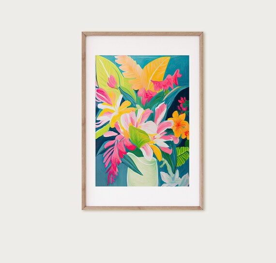 Tropic Wall Art Tropical Art Prints Tropical Wall Art Large Kitchen Art Print Tropical Art Floral Beach Decor Art