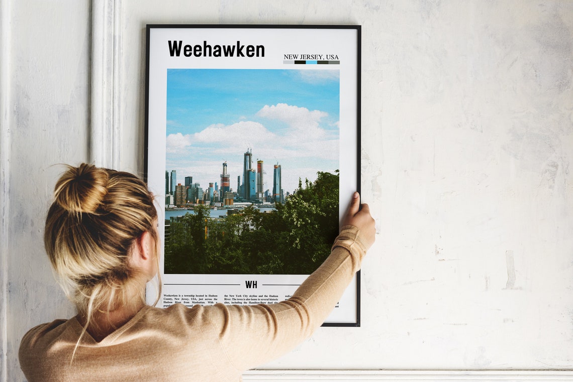 Weehawken Poster Weehawken Print Weehawken Wall Art United States Photo United States Poster United States Print Travel Poster - Image 2