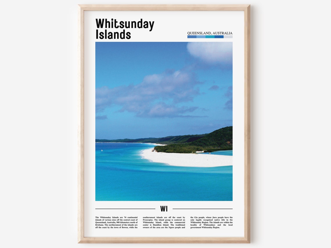 Whitsunday Islands Print Whitsunday Islands Poster Whitsunday Islands Wall Art Oil Painting Poster City Artwork Travel Artwork Travel Art