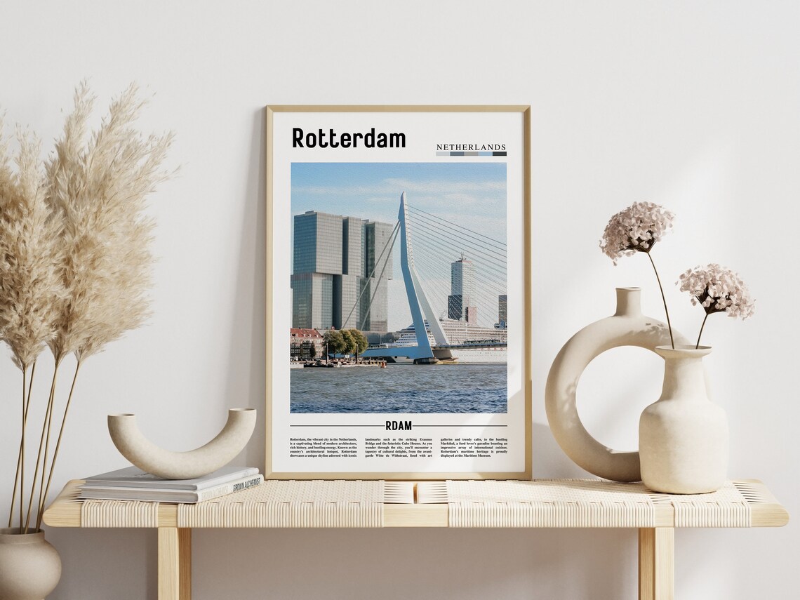 Rotterdam Poster Rotterdam Print Rotterdam Wall Art Europe Photo Europe Poster Europe Print Travel Poster - Image 3