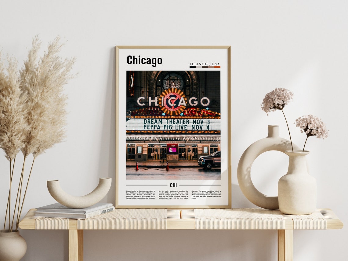 Chicago Print Chicago Poster Chicago Wall Art United States Photo United States Poster United States Print - Image 3