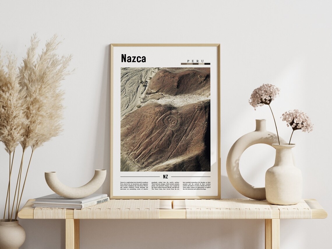 Nazca Lines Peru Aerial Geoglyph Ancient Desert Landmark Travel Poster - Image 3