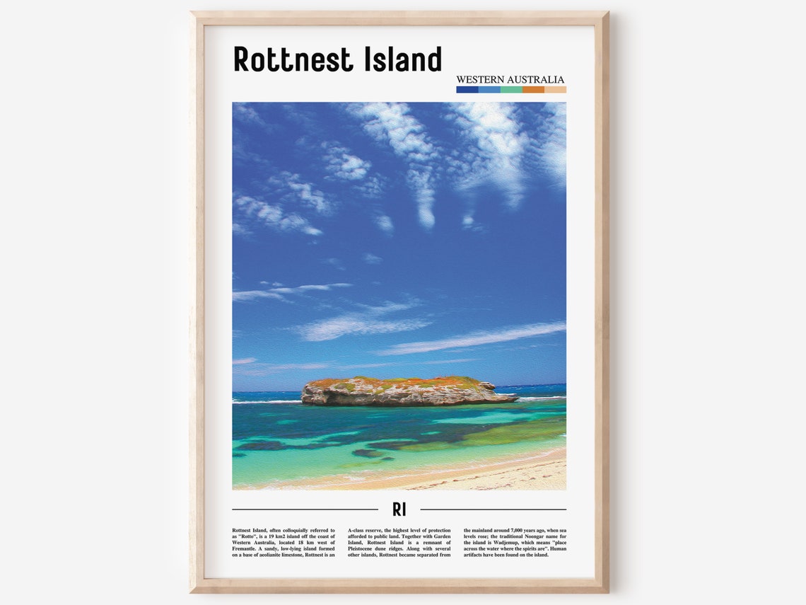 Rottnest Island Western Australia Turquoise Beach Poster RI Travel
