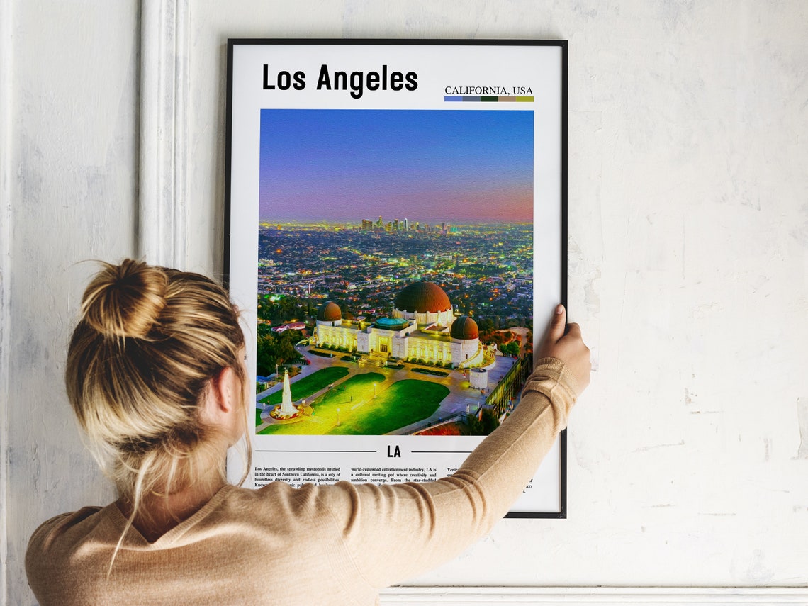 Los Angeles Griffith Observatory Night City Lights California Poster - Image 2