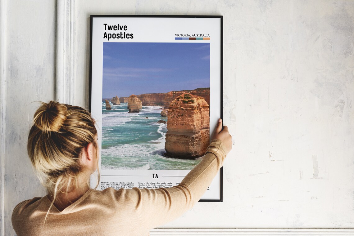 Twelve Apostles Victoria Australia Limestone Sea Stacks Scene Poster - Image 2