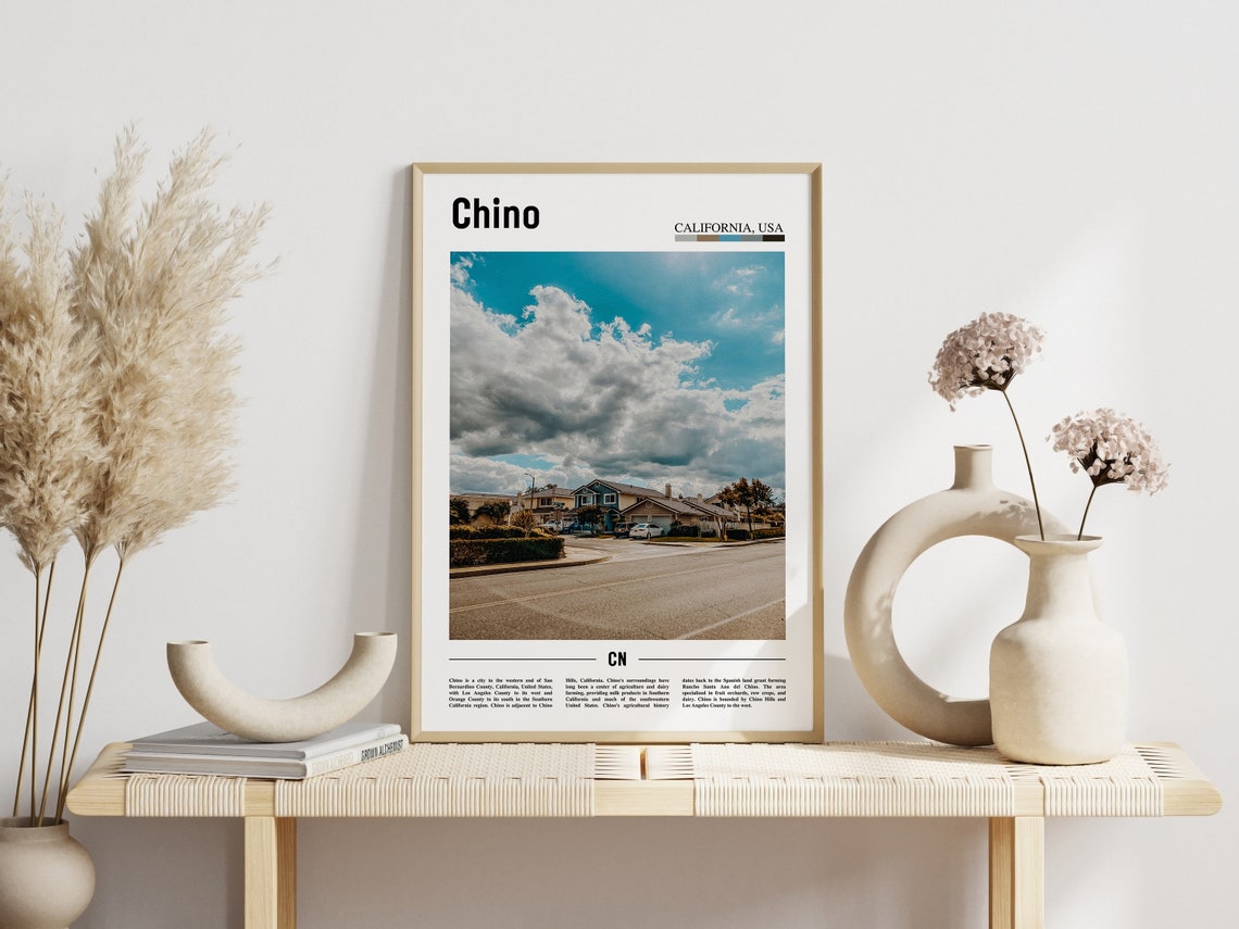 Chino Print Chino Poster Chino Wall Art Minimal Travel Print Minimal City Poster Travel Destination City Print Oil Painting Poster - Image 3