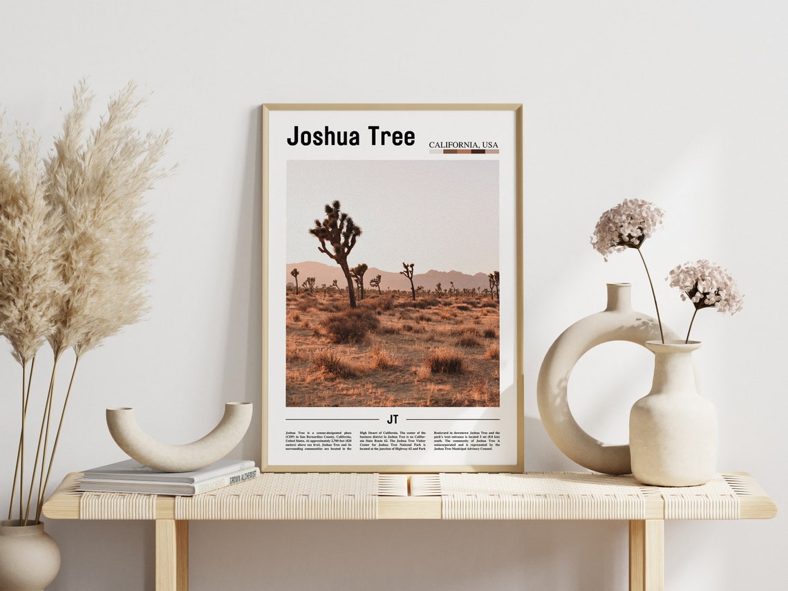 Joshua Tree California Desert Landscape at Golden Hour Poster - Image 3