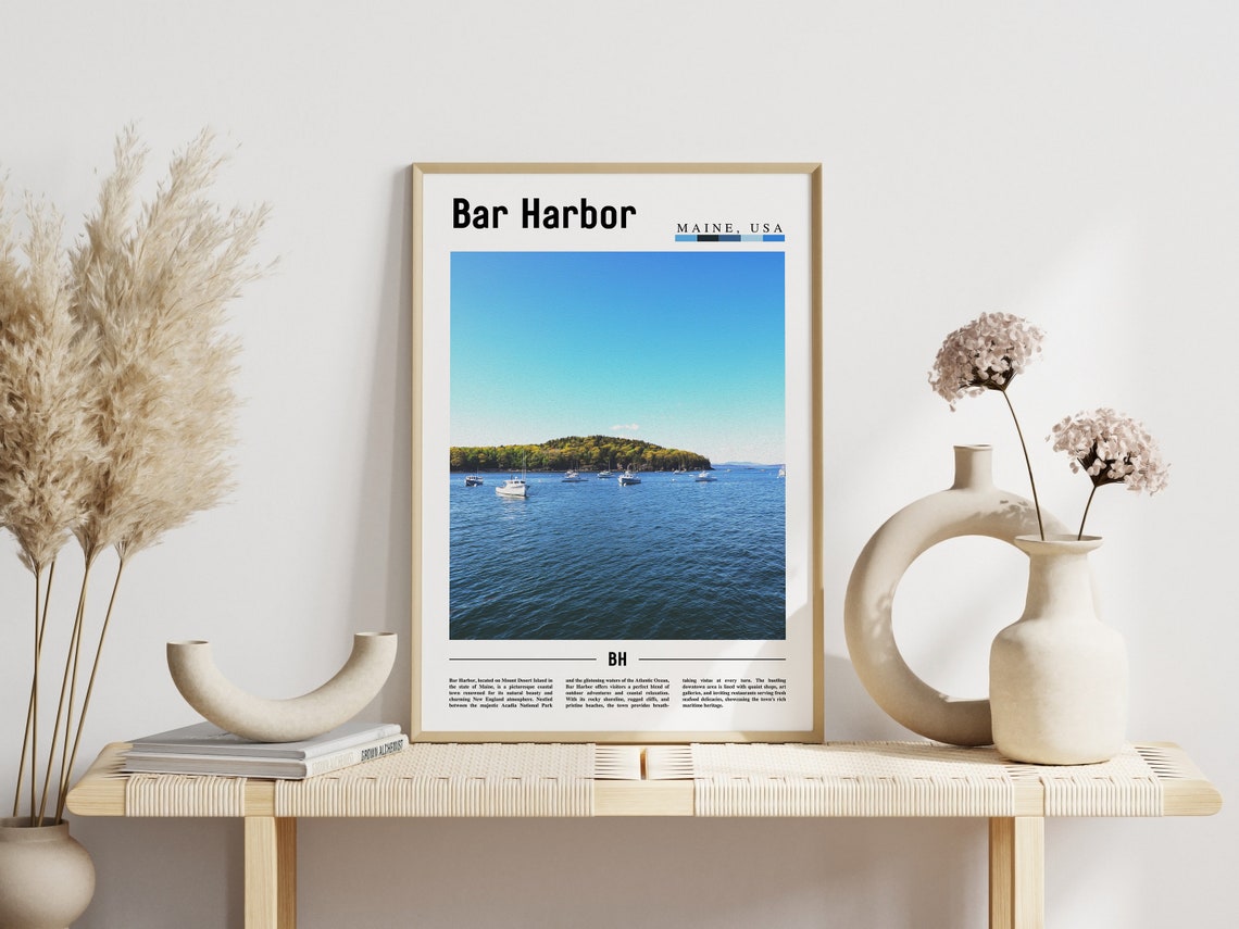 Bar Harbor Poster Bar Harbor Print Bar Harbor Wall Art United States Photo United States Poster United States Print Travel Poster - Image 3