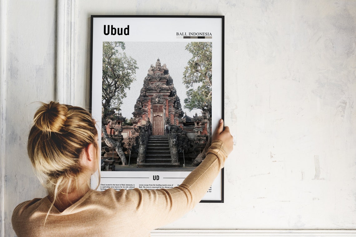 Ubud Bali Indonesia Ancient Carved Stone Temple Photo Poster - Image 2