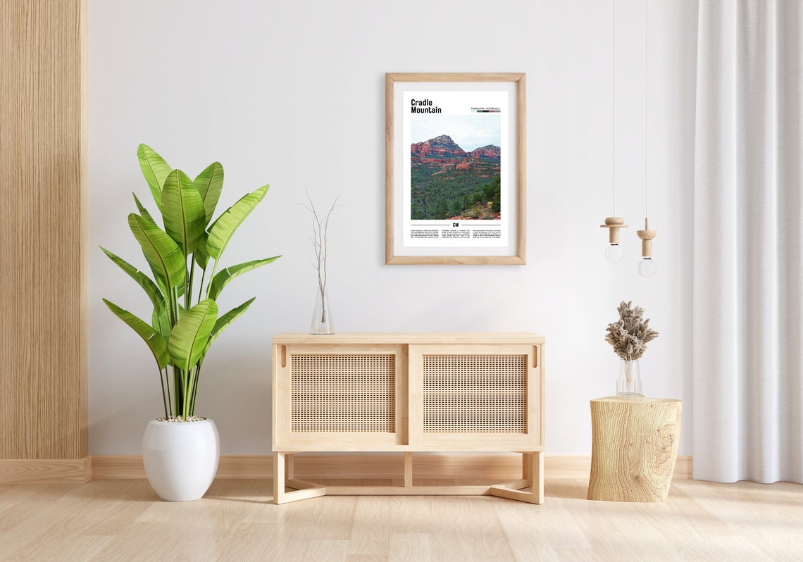 Cradle Mountain Tasmania Australia Red Cliffs Forest Travel Poster - Image 3