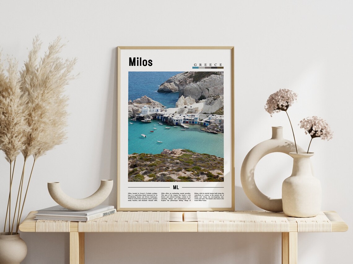 Milos Poster Milos Print Milos Wall Art Europe Photo Europe Poster Europe Print Travel Poster - Image 3