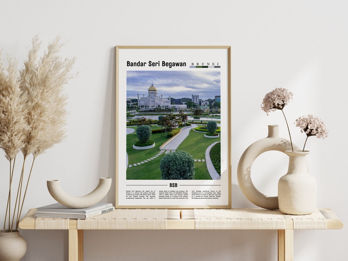 Bandar Seri Begawan Brunei Sultan Omar Ali Saifuddin Mosque Poster - Image 3