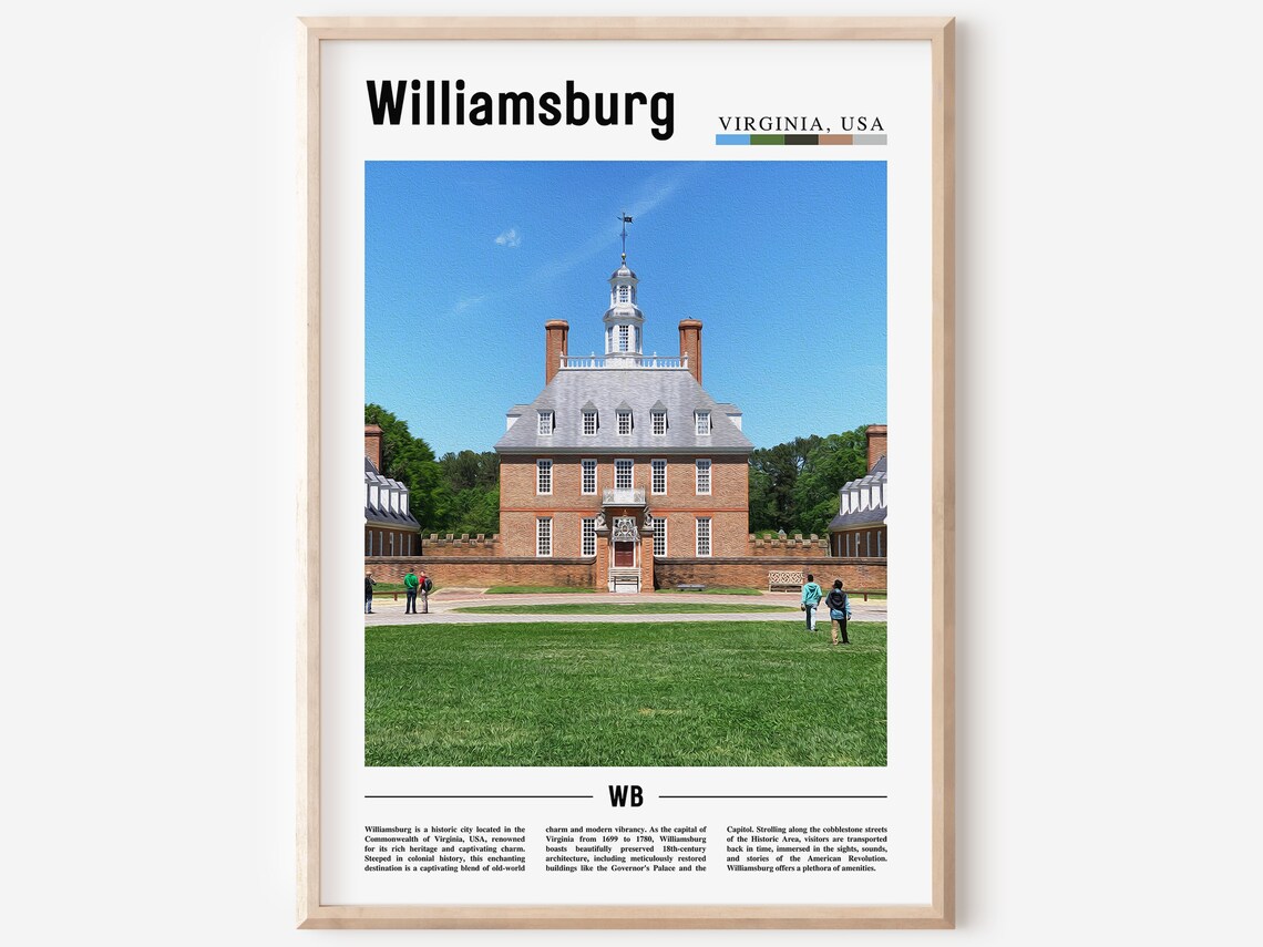 Williamsburg Poster Williamsburg Print Williamsburg Wall Art United States Photo United States Poster United States Print