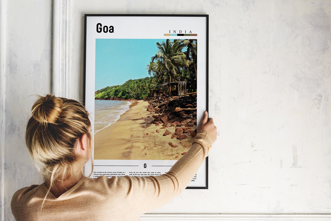 Goa India Tropical Beach Palm Trees Sunny Coastal Travel Print - Image 2