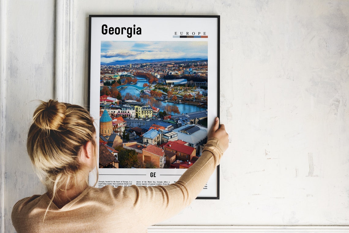 Georgia Poster Georgia Print Georgia Wall Art Europe Photo Europe Poster Europe Print Travel Poster - Image 2