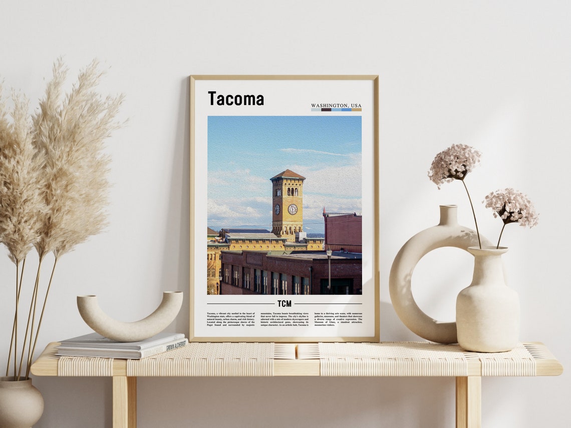 Tacoma Poster Tacoma Print Tacoma Wall Art United States Photo United States Poster United States Print Travel Poster - Image 3