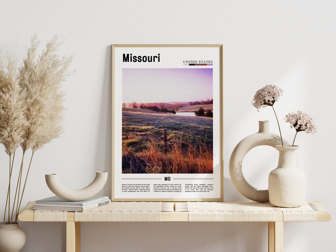 Missouri Poster Missouri Print Missouri Wall Art United States Photo United States Poster United States Print Travel Poster - Image 3