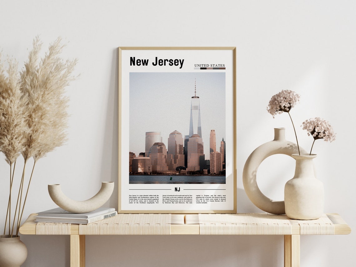 New Jersey Poster New Jersey Print New Jersey Wall Art United States Photo United States Poster United States Print Travel Poster - Image 3