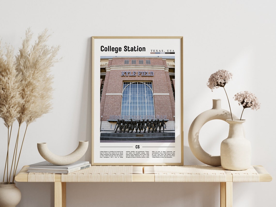 College Station Texas Kyle Field Home of the 12th Man Poster - Image 3