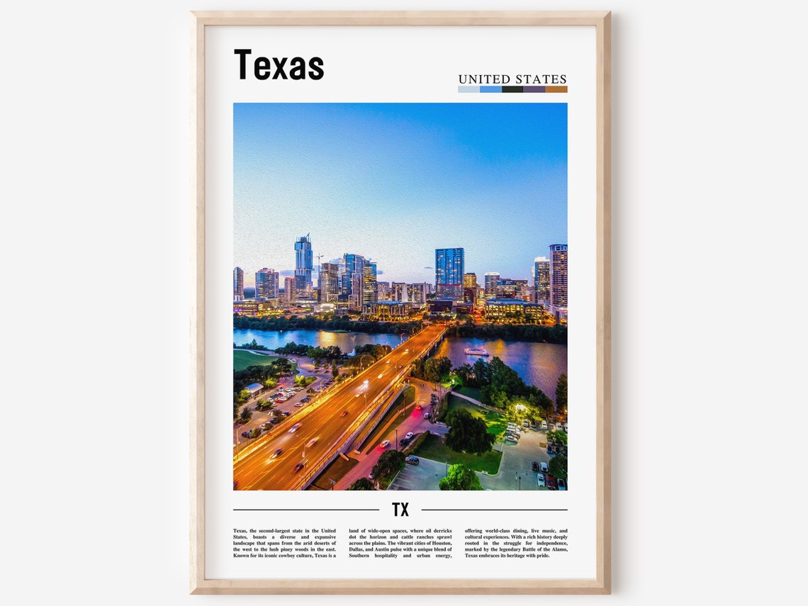 Texas Poster Texas Print Texas Wall Art Texas Photo United States Photo United States Poster United States Print