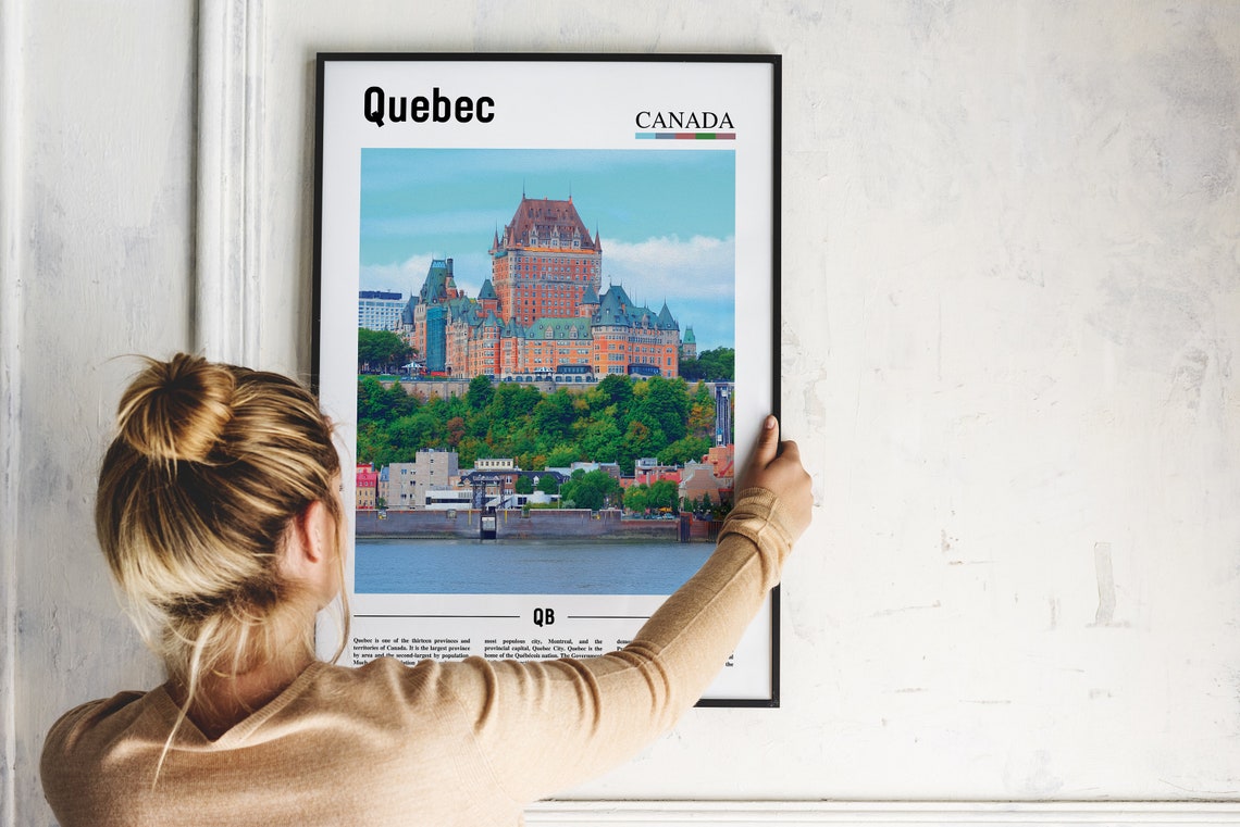 Quebec Canada Chateau Frontenac Riverside Castle City View Poster - Image 2