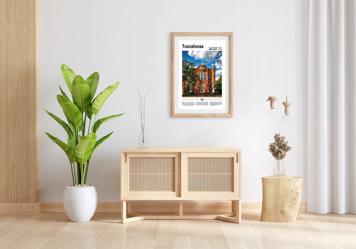Tuscaloosa Print Tuscaloosa Poster Tuscaloosa Wall Art Oil Painting Poster Colorful City Print City Artwork Travel Artwork Travel Art - Image 3