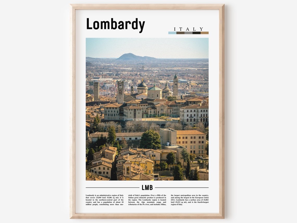 Lombardy Print Lombardy Poster Lombardy Wall Art Minimal Travel Print Minimal City Poster Travel Destination Print Oil Painting Poster