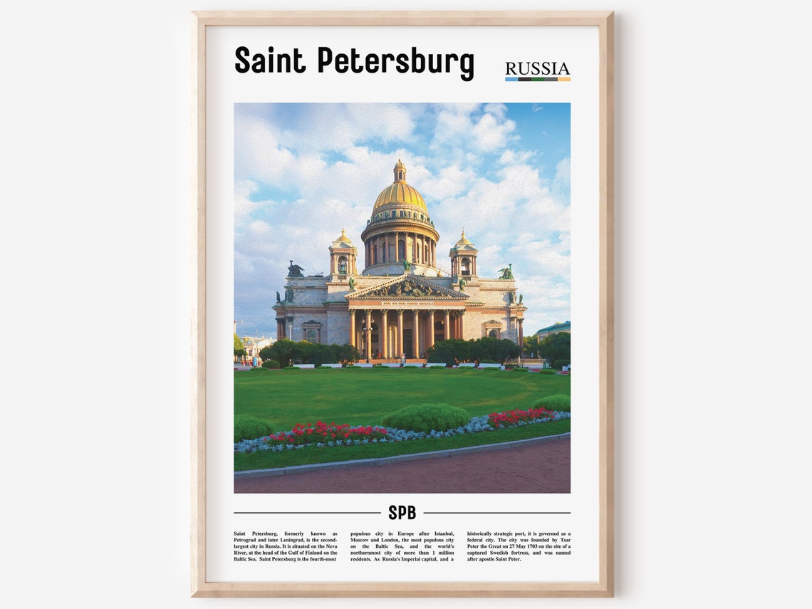 Saint Petersburg Russia Saint Isaacs Cathedral Golden Dome Poster