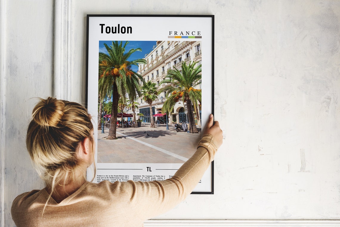 Toulon Print Toulon Poster Toulon Wall Art France Photo France Poster France Print France Wall Art Minimal Travel Poster - Image 2