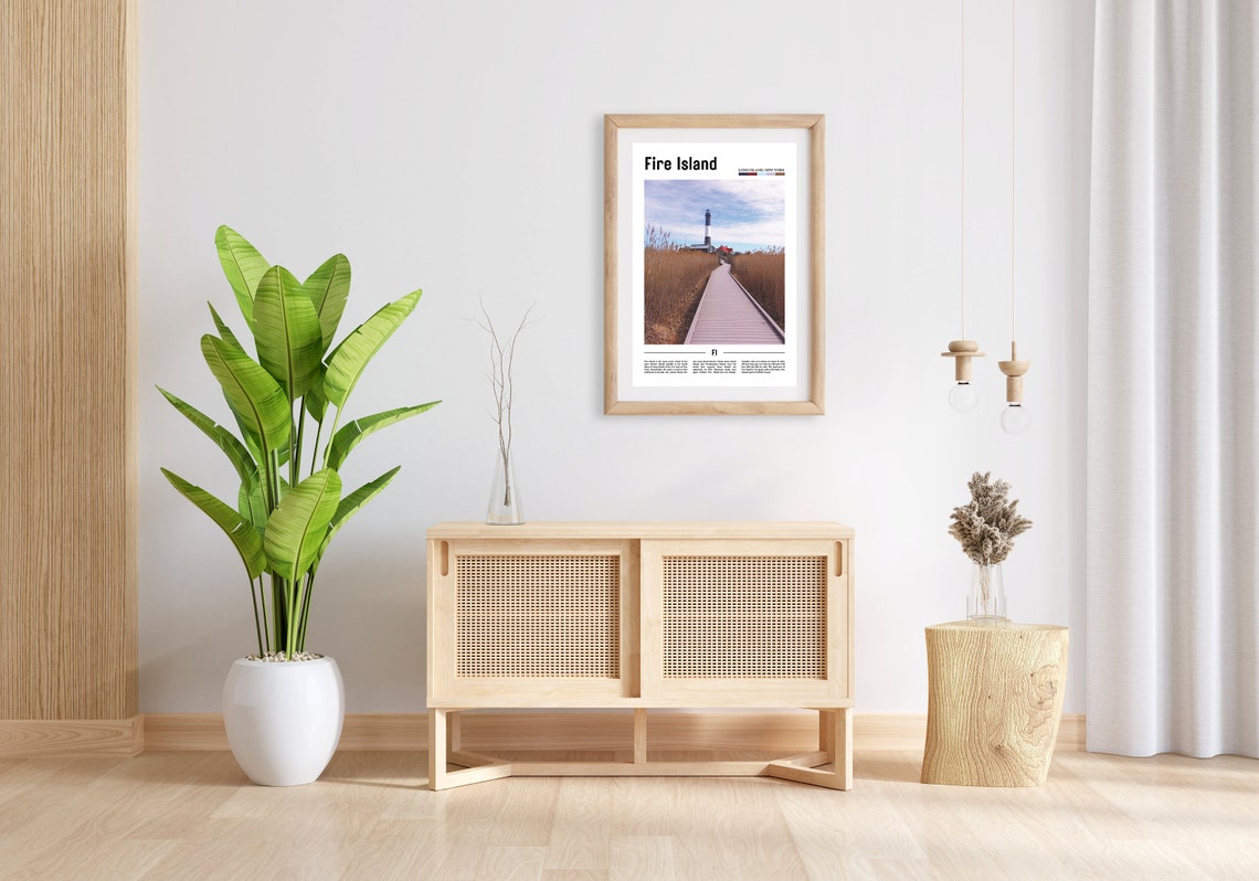 Fire Island Print Fire Island Poster Fire Island Wall Art Oil Painting Poster City Print City Artwork Travel Artwork Travel Wall Art - Image 3