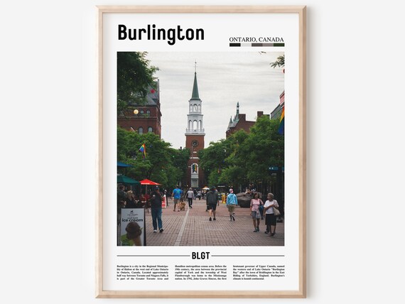 Burlington Ontario Canada Church Street Busy Marketplace Poster