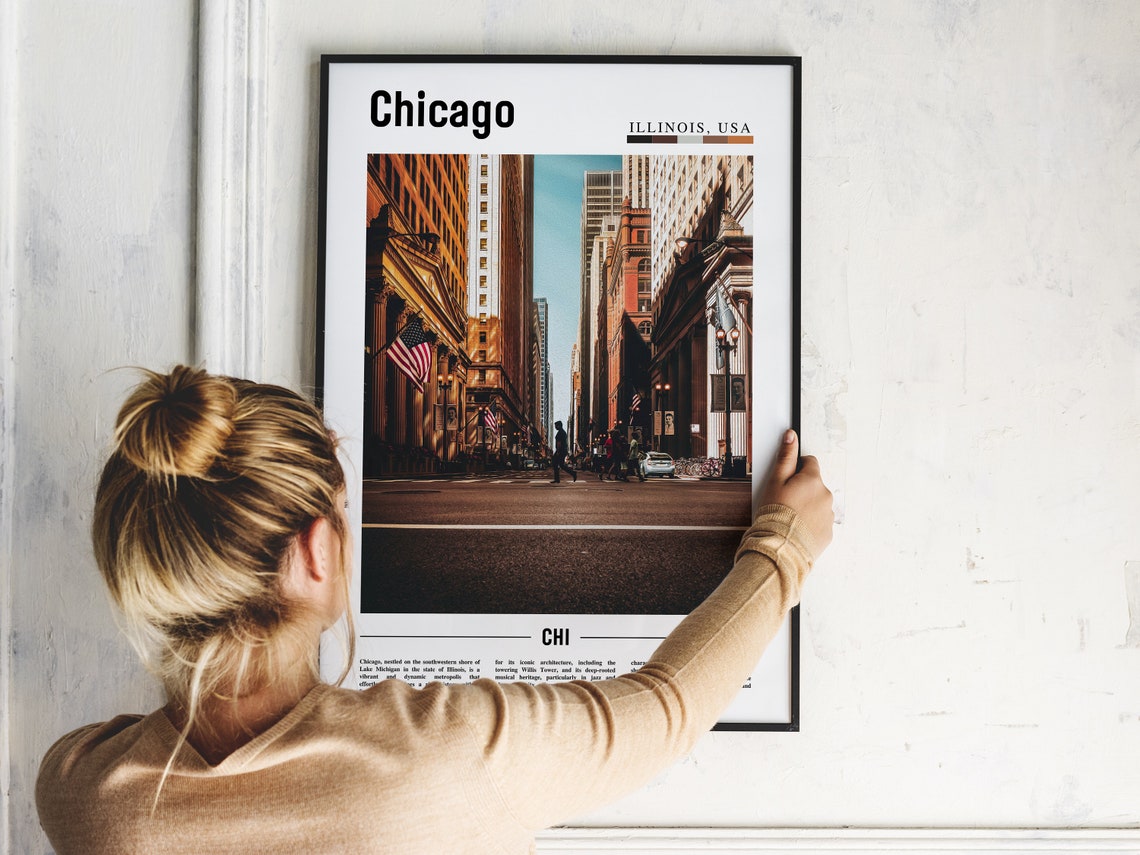 Chicago Print Chicago Poster Chicago Wall Art United States Photo United States Poster United States Print - Image 2